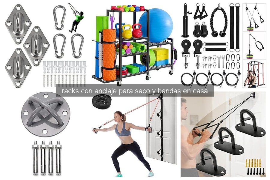 Cómo instalar un rack con anclaje para saco y bandas en casa