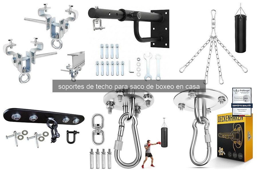 Guía de instalación de soporte de techo para saco de boxeo