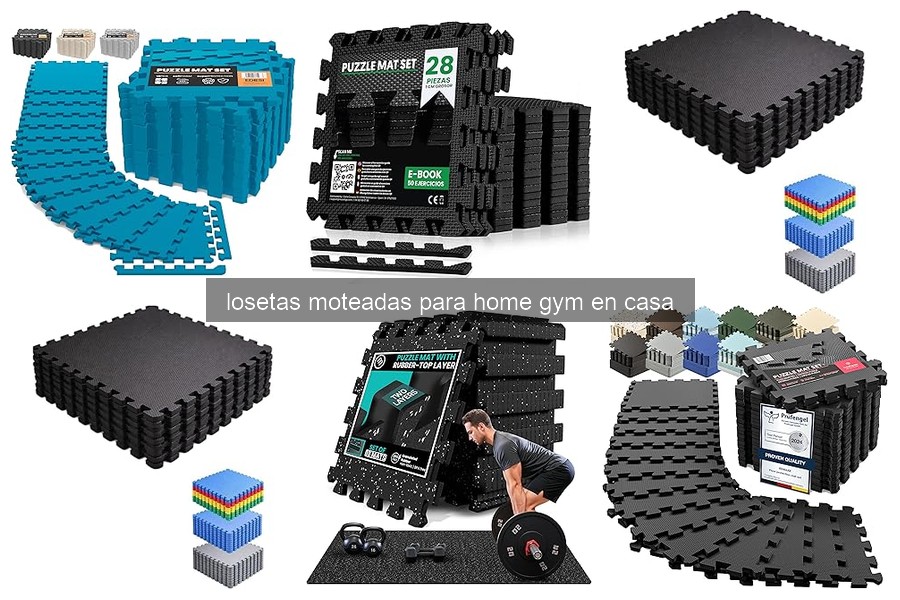 Instalación de losetas moteadas para tu home gym en casa