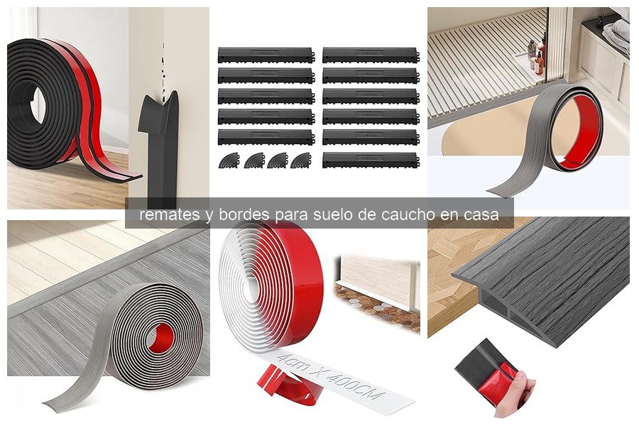 ¿Qué son los remates y bordes para suelo de caucho?